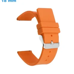 Bracelet Orange 18 mm Silicone montre