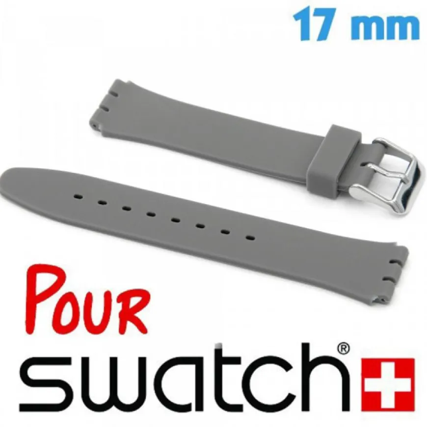 Bracelet pas cher pour montre marque Swatch gris