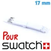 Bracelet pas cher pour montre Swatch 17 mm silicone blanc