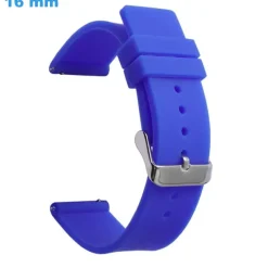 Bracelet pour montre Bleu 16 mm Caoutchouc Ardillon
