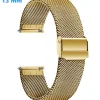 Bracelet pour montre Doré 13 mm Acier Inoxydable