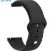 Bracelet pour montre 22 mm Caoutchouc Noir
