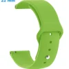 Bracelet pour montre 22 mm Caoutchouc fermoir Bouton pression Vert