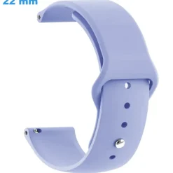Bracelet pour montre 22 mm Caoutchouc boucle Bouton pression Violet