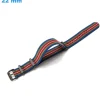 Bracelet pour montre 22 mm Nylon boucle Ardillon Multicolore