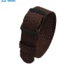 Bracelet pour montre 22 mm Nylon boucle Ardillon Brun