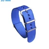 Bracelet pour montre 20 mm Nylon Bleu boucle Ardillon