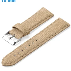 Bracelet pour montre 16 mm Nylon boucle Ardillon Beige