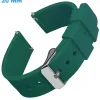 Bracelet pour montre 20 mm Silicone Vert fermoir Ardillon