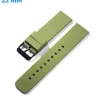 Bracelet pour montre 22 mm Silicone Ardillon Vert