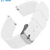 Bracelet pour montre 21 mm Silicone boucle Ardillon Blanc