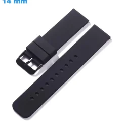 Bracelet pour montre 14 mm Silicone Noir