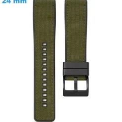 Bracelet pour montre 24 mm Silicone fermoir Ardillon Vert