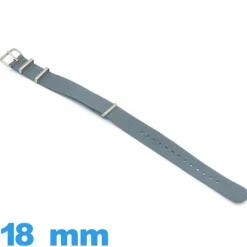 Bracelet pour montre Nato Gris Nylon 18 mm