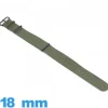 Bracelet pour montre Nato 18 mm Olive Textile