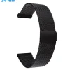 Bracelet pour montre Noir 24 mm Acier Inoxydable fermoir Magnétique