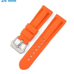 Bracelet pour montre Orange 24 mm Silicone