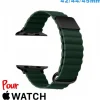 Bracelet pour montre pour Apple Watch 42mm Marron foncé Cuir