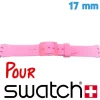 Bracelet pour montre Rose 17 mm Caoutchouc Swatch