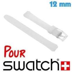 Bracelet pour Montre Swatch 12 mm Translucide Fermoir Plastique
