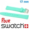 Bracelet pour Montre Swatch 17 mm Silicone Vert d'eau