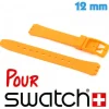 Bracelet pour Montre Swatch Silicone Orange 12 mm