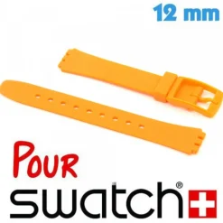 Bracelet pour Montre Swatch Silicone Orange 12 mm