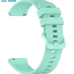 Bracelet pour montre Vert 20 mm Caoutchouc fermoir Ardillon