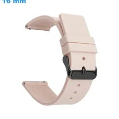 Bracelet Rose 16 mm Silicone pour montre fermoir Ardillon
