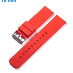 Bracelet Rouge 18 mm Caoutchouc de montre Ardillon