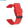 Bracelet Rouge 22 mm Silicone montre boucle Ardillon