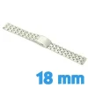 Bracelet sécurité pour montre 18 mm argenté