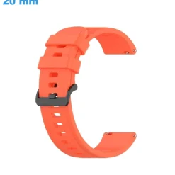 Bracelet Silicone Ardillon de montre Orange 20 mm