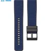 Bracelet Silicone Ardillon de montre Bleu 22 mm