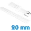 Bracelet Silicone Blanc montre 20 mm