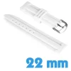 Bracelet Silicone Blanc pour montre 22 mm