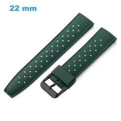 Bracelet Silicone boucle Ardillon montre Vert 22 mm