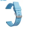 Bracelet Silicone boucle Ardillon de montre Bleu 20 mm