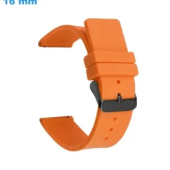 Bracelet Silicone de montre Orange 16 mm