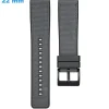 Bracelet Silicone fermoir Ardillon montre Gris 22 mm