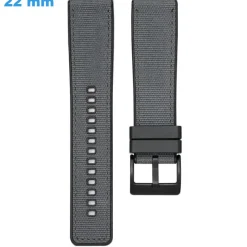 Bracelet Silicone fermoir Ardillon montre Gris 22 mm