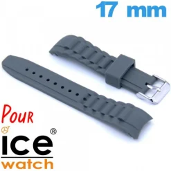 Bracelet Silicone Gris 17 mm pour montre Ice Watch