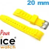 Bracelet Silicone Jaune 20mm montre pour Ice Watch