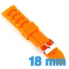 Bracelet silicone montre pas cher orange 1,8 cm