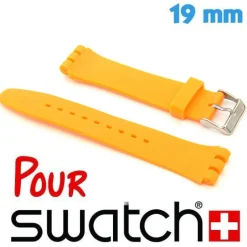 Bracelet Silicone Orange de montre Swatch 1,9 cm
