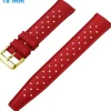 Bracelet Silicone pour montre Rouge 18 mm