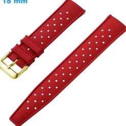 Bracelet Silicone pour montre Rouge 18 mm