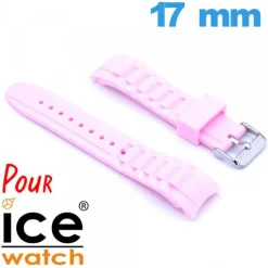 Bracelet Silicone Rose 17mm de montre pour montre Ice Watch