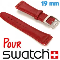 Bracelet Swatch Irony 19mm - Rouge lisse