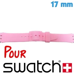 Bracelet Swatch 17 mm Silicone Rose de montre